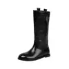 Primer Encuentro Ji Botas Largas de Gamuza Adelgazantes Botas para Mujer Punta Redonda Botas Arrugadas 2026 Otoño/Invierno Nuevas Botas Vaqueras Retro de Media Pantorrilla