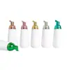En stock botella cónica blanca de espuma de 60 ml, botella espumadora de PET para mousse de 100 ml, dispensador portátil de espuma facial