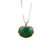 Colgante de plata s925 con palabra de la fortuna y personalidad, cadena de clavícula con excedente año tras año, jade hetiano natural, cerradura Ruyi auspiciosa