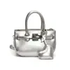 Bolso de Mujer con Cierre Rápido, Bolso Tipo Kelly de un Solo Hombro con Textura Elegante, Nueva Moda para Primavera y Verano, Bolso de Mano Versátil, Bolso Cruzado de Gran Capacidad