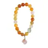 Pulseras de Seda Dorada y Jade al por Mayor, Bolsas de Dinero de Ágata, Bolsas de la Suerte, Colgantes, Pulseras de Múltiples Tesoros, Joyería, Piedras Preciosas de Colores Naturales para Viajes