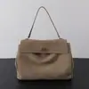Bolsa Tote de Couro Bovino Fosco de Alto Brilho para Outono e Inverno para Mulheres, Bolsa de Ombro para o Dia a Dia de Grande Capacidade, Bolsa de Ombro de Couro Genuíno de Alta Qualidade