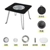 Parrilla de Barbacoa para Exterior para Uso Doméstico, Mesa de Barbacoa Plegable Portátil Sin Humo, Parrilla de Carbón para Patio Exterior Preparación de Té