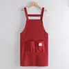 Avental Personalizado com Logo Impresso para Uso na Cozinha e em Casa, Roupa de Trabalho Resistente à Água e ao Óleo, Avental de Cintura Novo Estilo para Catering