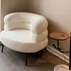 Silla de Maquillaje Estilo Girly Estética Silla con Respaldo de Lana de Cordero Sala de Estar Dormitorio Tocador Sofá Individual Taburete de Maquillaje