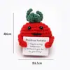 Brinquedo de Tricô de Lã Tomate Feito à Mão Pomo de Fruta Vegetal com Emoji de Energia Positiva