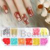 Cross-border novos acessórios para unhas na cor japonesa pétalas de cereja pétalas de aço diamante plano modelando decorações de unhas