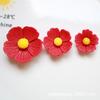 Accesorios de resina DIY tamaño grande mediano pequeño flor de cinco pétalos parche decorativo para salida de aire del coche caja de almacenamiento para accesorios del cabello material
