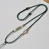 Cordón de Collar de Jade Aventurina Hecho a Mano de Gama Alta con Hebilla de Seguridad, Cordón Trenzado para Colgantes de Jade, Oro, Jade Hetian y Correa para el Cuello de Ámbar