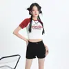 Shorts de Mezclilla Negros de Corte A Ajustados para Mujer Verano 2026 Nuevos de Cintura Alta Elásticos Adelgazantes Versátiles que Resaltan el Trasero Jeans