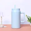 Copo Térmico Amazon Simples Cor Sólida Aço Inoxidável 304 Camada Dupla a Vácuo 50oz Copo para Carro Copo Grande com Canudo