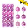 Bolas de Natal Transfronteiriças 36 Peças Pingente Plástico Simples Formato Especial Pingente DIY Decoração de Natal para Árvore de Natal