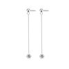 Pendientes de plata S925 con borlas y hojas nuevas, de temperamento simple, para mujer, de red roja, venta al por mayor de moissanita