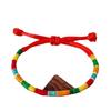 Presente para o Festival do Barco-Dragão feito à mão para crianças cordão enrolar trançado nó colorido corda de mão estilo antigo Xizang joia de pulso