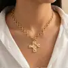 Adornos Transfronterizos Europeos y Americanos Colgante Simple de Cruz de Aleación Collar Cadena para Clavícula Accesorios para Mujeres Venta al por Mayor