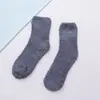 Calcetines de Dormir Gruesos de Color Sólido de Felpa para Mujer, Calcetines de Terciopelo de Coral de Media Pantorrilla para el Hogar