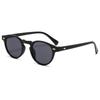 Nuevas Gafas Retro Literarias Transfronterizas Redondas Moda Japonesa y Coreana Gafas de Sol con Tachuelas Tendencia de Gafas de Sol Protectoras Solares Transfronterizas Europeas y Americanas