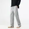 Pantalones Casuales de Moda para Hombre Primavera y Otoño 2026 Nuevos Rectos Sueltos Anchos con Cordón Pierna Deportivos Largos Venta al por Mayor