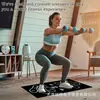 Esterilla de ejercicio de tierra de diatomeas para fitness, esterilla antideslizante para sentadillas de Pilates con huellas de pies, resistente a la suciedad y al desgaste, esterilla sencilla para entrenar