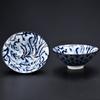 Taza de té creativa azul y blanca, taza de té Kung Fu, taza de té de cerámica japonesa Master Cup, taza de té individual retro, taza de té de porcelana azul y blanca