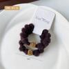 Outono e inverno novo estilo pelúcia anel de cabelo durável alta elasticidade leve luxo strass corda strass estilo avançado bola corda de cabelo acessórios de cabelo femininos