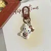Lanyard Colgante Lindo de Resina de Dibujos Animados para Niña Correa para Teléfono Conejo Estampado de Leopardo kt Llavero de Niña Colgante para Bolso Transfronterizo