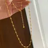Colar de Contas com Flash Laser Céu Estrelado em Prata Esterlina S925 Luxo Acessível Design de Nicho de Ponta Corrente para Clavícula Versátil para Empilhar