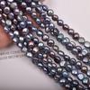 Perlas de Agua Dulce Naturales 5-6mm Verde Malaquita Negro Barrocas Irregulares Doble Cara Ligeras Sueltas Cuentas Accesorios DIY