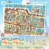 Pegatinas de Paisaje para Hobby Tamaño Grande Almacenamiento Pegatinas de Escena Miniatura Pegatinas de Paisaje Estéreo 3D Planner PET Para Estudiantes