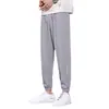 Pantalones Deportivos de Seda de Hielo para Hombre, Estilo Delgado de Verano, Nuevo Modelo 2026, Pantalones Casuales para Hombre, Corte Holgado, Estilo Jogger, Pantalones Harem Cortos