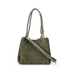 Outono e Inverno Nova Bolsa Paraquedas Fosca Cesta de Vegetais Tecida à Mão Bolsa de Ombro Bolsa de Mão Versátil com Fivela Borboleta Dourada
