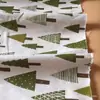 Venda Direta da Fábrica Tecido de Linho Linho Estampado Tecido para Artesanato Árvore de Natal Tecido para Toalha de Mesa Almofada
