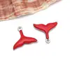 Colgante de Cola de Sirena de Acero Inoxidable de 10 mm con Goteo de Aceite para Pulsera, Collar, Accesorios de Joyería de Moda Europea y Americana
