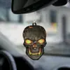 Colgante de Coche de Calavera Acrílica 2D Nuevo Transfronterizo Decoración Creativa de Halloween para Coche Accesorio Personalizado para Coche Lujo Ligero