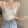 [Valor más alto que el precio] camisola corta de moda transfronteriza, top base de verano, chaleco con botones para mujer