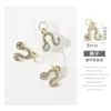 Anel Tridimensional de Doze Constelações com Cravação de Diamantes, Textura de Liga, Ponta do Dedo, Acessórios de Nail Art DIY, Decorações de Diamantes Mais Vendidas