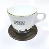 Venta Caliente Transfronteriza Posavasos de Cuero con Grano de Fibra de Carbono Posavasos Redondo para Té Aislante al Calor Impermeable Posavasos 10cm/8cm