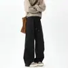 Pantalones casuales para hombre, primavera y otoño, corte holgado, pantalones de trabajo modernos, estilo americano, alta costura 2026, talla grande, pantalones largos de pierna ancha