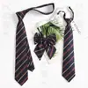Corbata jk Estilo Preppy Relajado Rayas Rojas Accesorios para Camisa de Mujer Corbata de Nudo Manual para Hombre Corbata de Uniforme de Marinero para Mujer