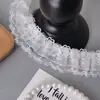 3.8cm Encaje Blanco Lolita Encaje Arrugado Hecho a Mano Juguete DIY Escote Puños Ropa Accesorios Decorativos
