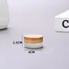 Tarro de crema de vidrio con veta de madera esmerilada y tapa, tarro sellado para crema de ojos, tarro para crema facial, tarro cosmético, recipiente para crema para reempaquetar, disponible para venta al por mayor
