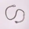 Cadena de cuentas europea 3 mm cadena de serpiente básica plateada accesorios para pulsera DIY cadena de cuentas de agujero grande venta al por mayor
