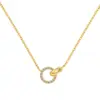El Collar de Plata de Ley S925 Más Vendido de Amazon para Mujeres, Cadena de Clavícula de Alta Gama, Joyería Versátil Estilo Ins al por Mayor, Diseño Circular de Alta Gama