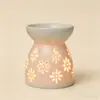 Quemador Cerámico de Aromaterapia Lámpara de Aceites Esenciales Lámpara de Velas de Aromaterapia para Dormitorio Quemador de Incienso para Uso Doméstico para Quemar Madera de Ágar y Fragancias Naturales