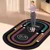 Manta de saltar con cuerda de absorción de impactos silenciosa para el hogar, alfombrilla de yoga de terciopelo de cristal para interiores, alfombrilla antideslizante para reducción de ruido en deportes y fitness, primera generación de pelo