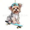 Nuevo perro lindo transfronterizo material acrílico colgante plano para coche accesorios para mochila decoración del hogar