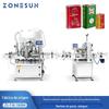 Máquina Automática de Enchimento, Tamponamento e Embalagem Zonesun Máquina de Tinta Óleo Pasta Viscosa Líquido Travamento de Lata Servo