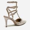 Sandalias para Mujer con Puntas Afiladas, Estilo de Nicho, Nuevo Estilo Primavera 2025, Remaches, Punteras, Tacones de Aguja, Charol Talla Grande 42 Tacones Altos para Mujer