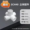 Accesorios de PVC de Tres Dimensiones Estándar Americano para Tuberías Sch40 de Tres Vías, Cuatro Vías, Cinco Vías de Sellado de 1 Pulgada Blancos para Amazon Transfronterizo