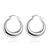 Pendientes de plata 925 con galvanoplastia, joyería de comercio exterior popular, pendientes de luna gorda en forma de U, joyería de moda, venta directa de fábrica al por mayor